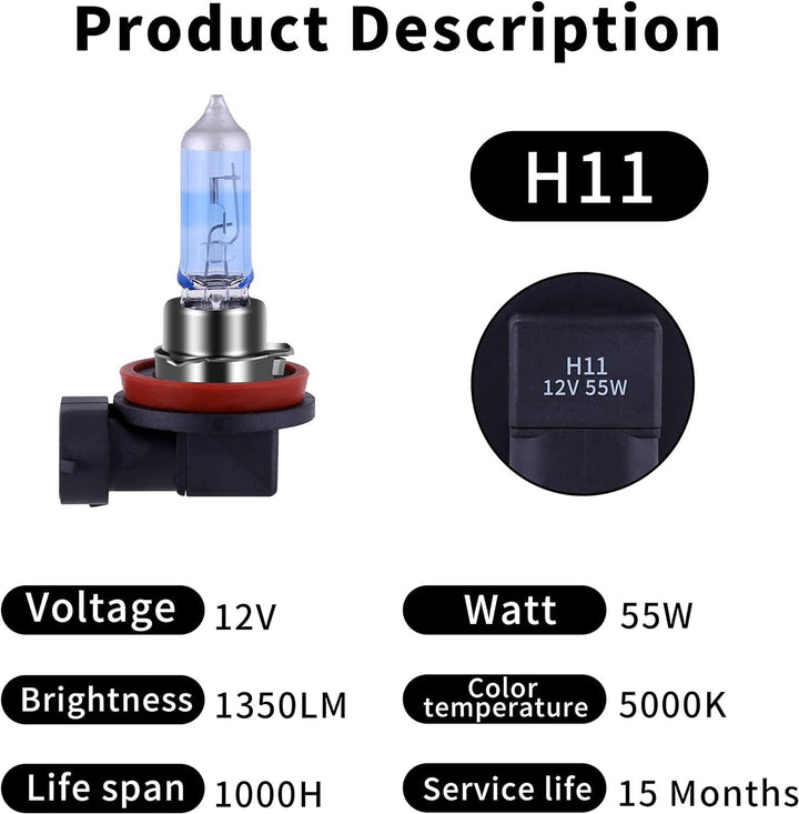 H11 Halogen Headlight Bulb - @UTOS